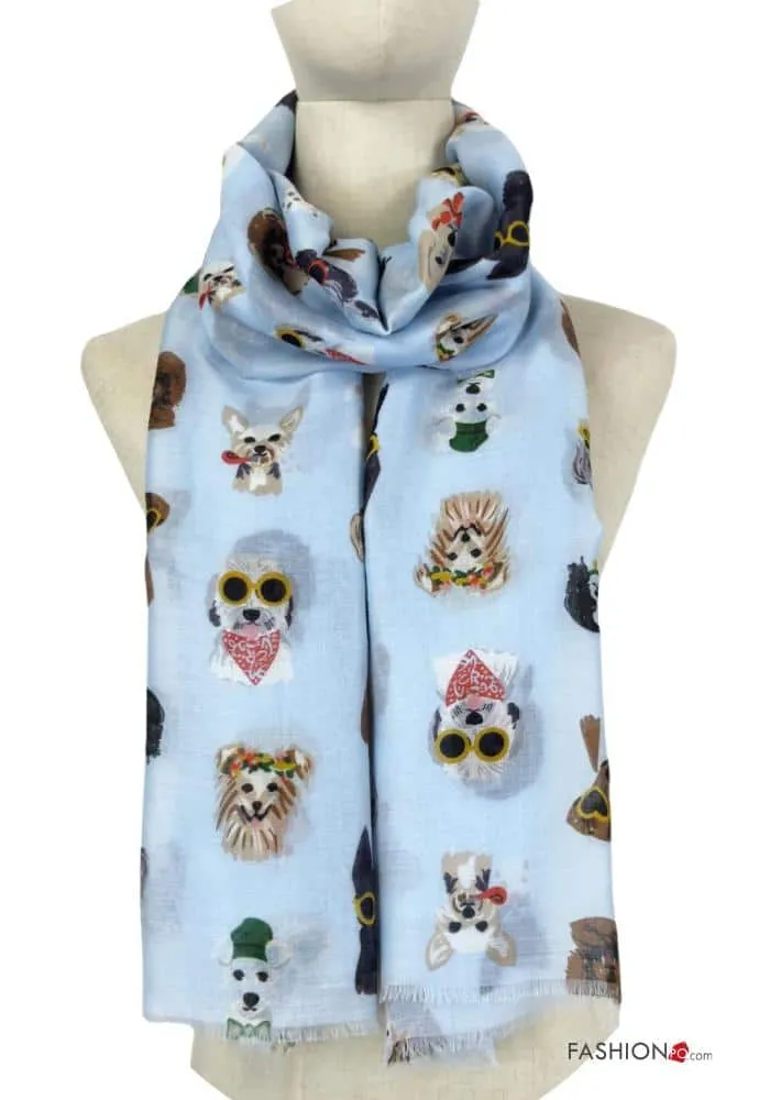 Stell dir vor, du rockst den ultimativen Lieblingsrudel-Style: Ein trendiger hellblauer Schal, der mit frech Hundefransen im Look von Sonnenbrillen, Hüten und Bandanas verziert ist. Dieses Fashion-Statement gehört auf jeden Fall um deinen Hals – egal ob beim Spaziergang mit deinem Vierbeiner oder beim entspannten Stadtbummel. Schnapp dir jetzt dein Accessoire für echte Trendsetter und mach deinen Look komplett! 🐾🕶️✨.