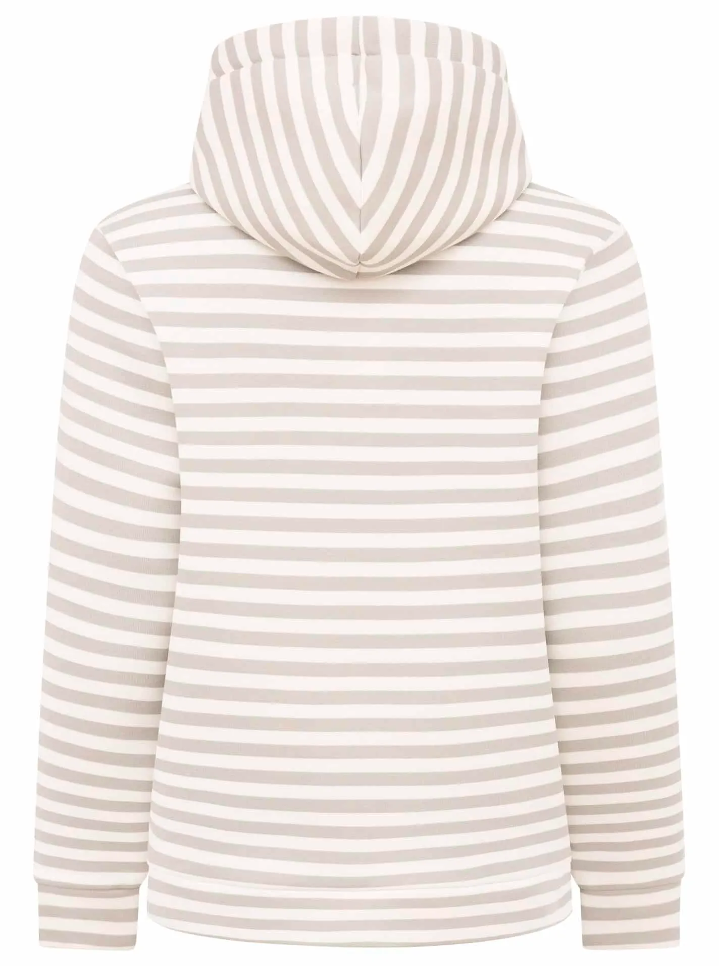 Hey, gönn dir den frischen Look: Der beige-weiße Hoodie mit angesagten Streifen bringt lässigen Style in deinen Alltag. Die Kapuze und die langen Ärmel machen ihn supergemütlich – einfach anziehen, wohlfühlen und überall gut aussehen!.