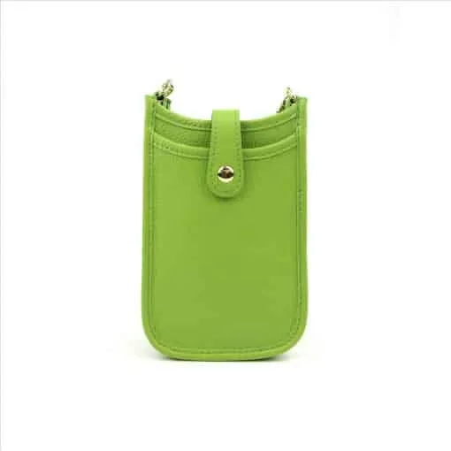 Mit der MINI CARRY Handytasche trägst du Style: Kompaktes, leuchtend grünes Leder - perfekt für deine Schlüssel und Karten.