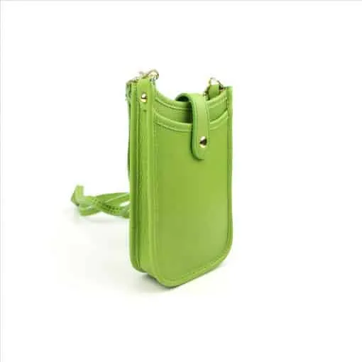 Sichere dir mit der MINI CARRY Handytasche in leuchtendem Grün das Style-Upgrade - modern, handlich und immer griffbereit!.