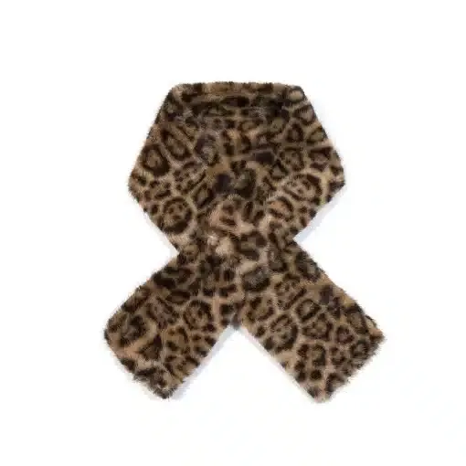 Mit dem Leopard Luxe Kragenschal setzt du auf trendiges Faux Fur in Braun-Schwarz und ziehst alle Blicke auf dich!.