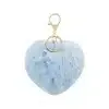 Verleihe deinem Look das gewisse Etwas mit diesem flauschigen, hellblauen Herz-Anhänger und elegantem Goldverschluss!.