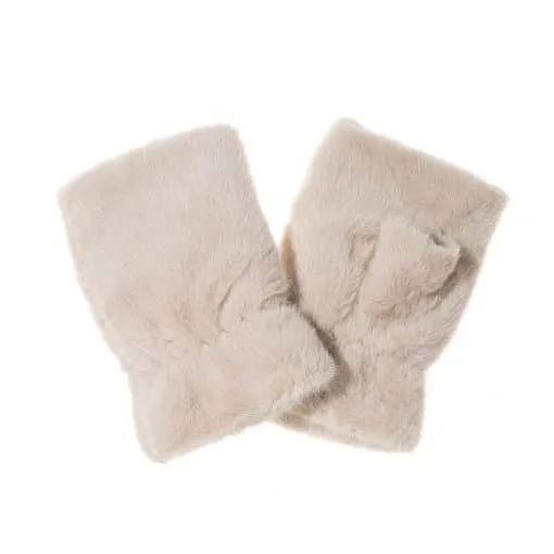 Entdecke die Beverly Handstulpen: Beige, flauschig und fingerlos - setzen Sie ein gemütliches Fashion-Statement für Ihren modernen Look!.
