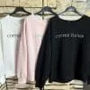 Hol dir deinen Style! Drei moderne Sweatshirts in Weiß, Pink und Schwarz mit 