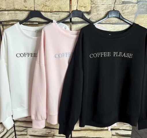 Hol dir deinen Style! Drei moderne Sweatshirts in Weiß, Pink und Schwarz mit 