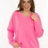 Zieh dein strahlendes Pink-Sweatshirt mit 