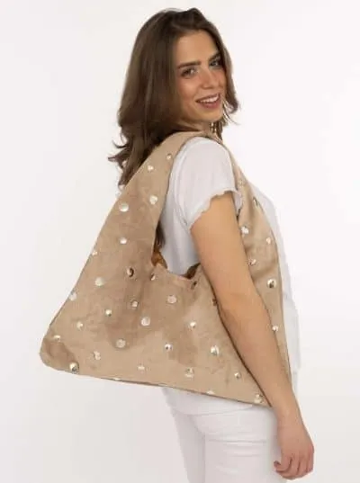 Strahle in Weiß und trage den Velour Shopper 