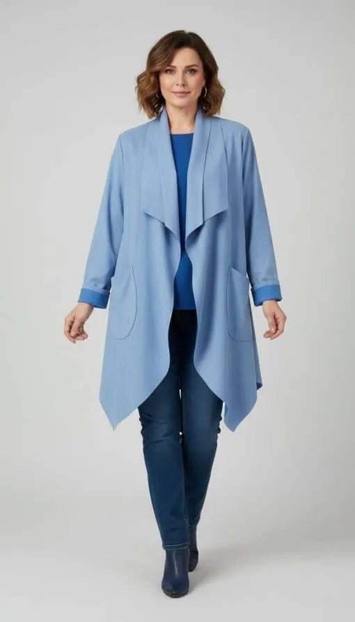 Du strahlst in deinem hellblauen 