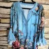 petrol bloom tunikabluse