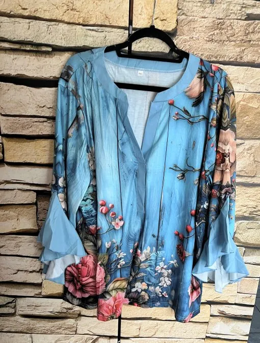 petrol bloom tunikabluse