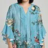 petrol bloom tunikabluse