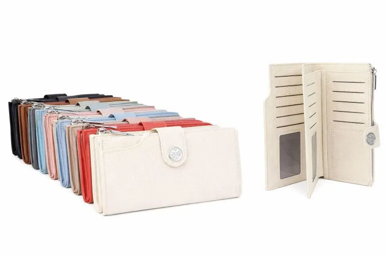 PurePocket Geldbörse: Vielfältige Farben, schlankes Design. Premium Damen Portemonnaie für Stil und Organisation.