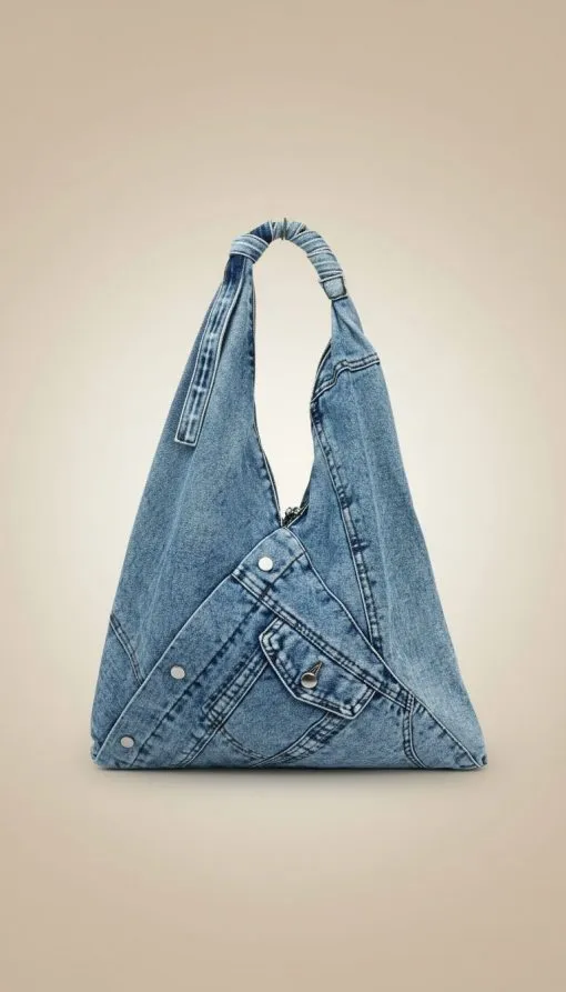 denim drift hobo bag