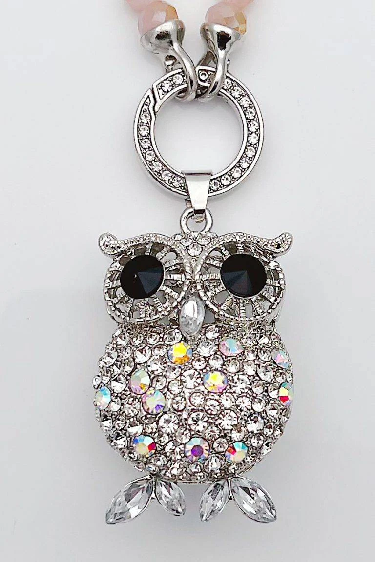 Eule Wechsel Anhänger Eule Schlüsselanhänger mit glitzernden Strasssteinen, Kristallfüßen, schmuckvollem Schlüsselring - ein stilvolles Geschenk oder Accessoire.