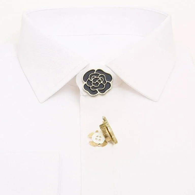 Button Bloom Knopfabdeckung: Elegante Rosen Knopfabdeckung für Hemden. Stilvolle Accessoires für Herren. 