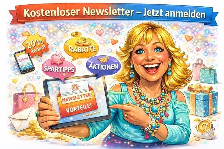 Eine Frau hält ein Tablet mit der Aufschrift 